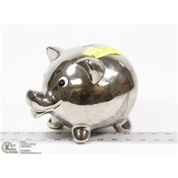 SILVER COLOR PIGGY BANK WITH PLUG