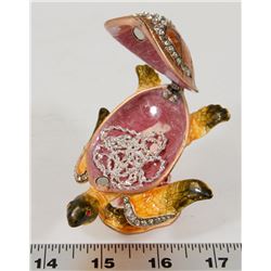 JEWELED SEA TURTLE W/ 925 STAMPED 18" WAVE LENGTH