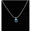 Image 1 : RHINESTONE WATERDROP PENDANT WITH SNAKE CHAIN