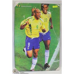 LARGE WOOD WALL PLAQUE W/RONALDO