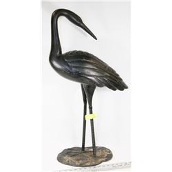METAL 31" TALL BIRD STATUE