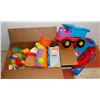 Image 1 : LARGE BOX OF YOUNG KIDS TOYS & MEGA BLOCKS.