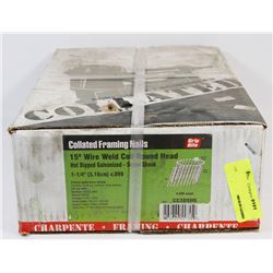 CASE OF COLLATED FRAMING NAILS 15 DEGREES
