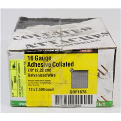 CASE OF COLLAGED FINISHING BRADS 16 GAUGE