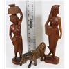 Image 1 : SET OF 2 WOOD CARVING AFRICAN