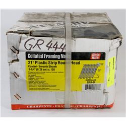 CASE OF COLLATED FRAMING NAILS 21 DEGREES