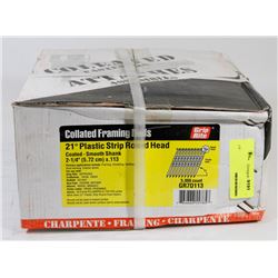 CASE OF COLLATED FRAMING NAILS 21 DEGREES