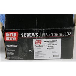 CASE OF WOOD SCREWS 8 X 1-1/8"