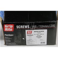 CASE OF WOOD SCREWS 8 X 1-1/8"