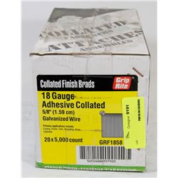 CASE OF COLLATED FINISH BRADS 18 GAUGE