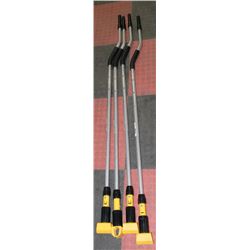 4 RUBBERMAID TELESCOPIC CLEANING HANDLES