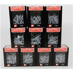 10 BOXES OF FLAT WOOD SCREWS 6X3/4"