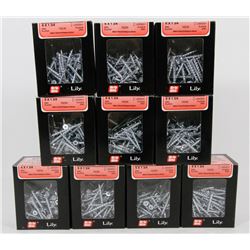 10 BOXES OF FLAT WOOD SCREWS 6X3/4"