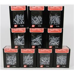 10 BOXES OF FLAT WOOD SCREWS 6X3/4"