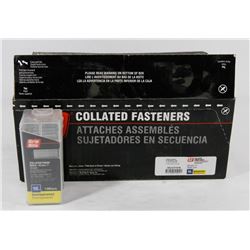 3 CASES OF COLLATED FINISH NAILS 1"