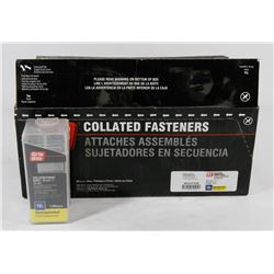 3 CASES OF COLLATED FINISH NAILS 1"