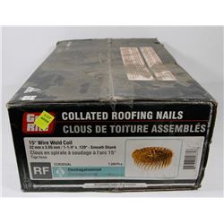CASE OF COLLATED ROOFING NAILS 15 DEGREES