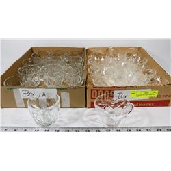 1) 2 BOXES OF 12 MATCHING TEA CUPS.