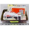 Image 1 : TIN OF VINTAGE STAMPS.