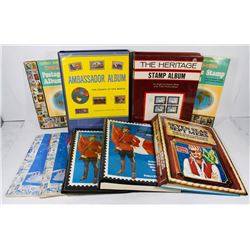 9 ALBUMS OF ANTIQUE TO 1970S STAMPS.