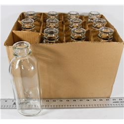 8) LOT OF 12- 1 QUART OLD MILK BOTTLES.