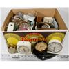 Image 1 : 4) BOX OF OLD CLOCKS - 10 WORKING-