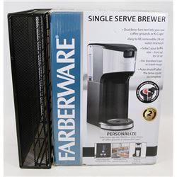 FARBERWARE COFFEE MAKER AND STAND - K CUPS OR