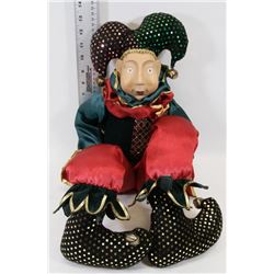 COLORFUL PORCELAIN & CLOTH SHELF SITTING