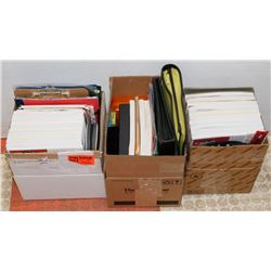 3 BOXES OF SCHOOL/OFFICE SUPPLIES.