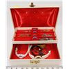 Image 1 : VINTAGE JEWELRY BOX W/ KEY FILLED,