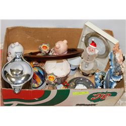 FLAT OF VINTAGE HOME DECOR & COLLECTIBLES