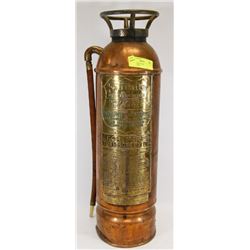 VINTAGE BRASS FIRE EXTINGUISHER