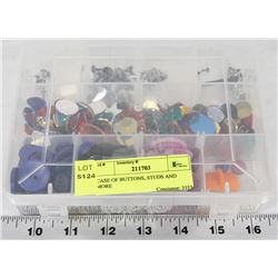 CASE OF BUTTONS, STUDS AND MORE