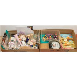LARGE FLATS WITH MANY CRAFT SUPPLIES INCLUDING