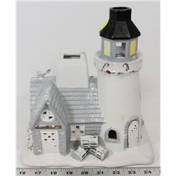 LARGE 2 CANDLE LIGHTHOUSE