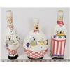 Image 1 : 3 COLLECTIBLE CHEF DECANTERS
