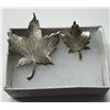 Image 1 : 9 - LOT OF 2 STERLING SILVER MAPLE LEAF