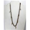 Image 1 : 10 - GOLD TONE & BLACK BEAD NECKLACE