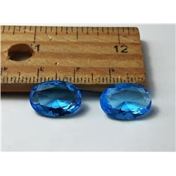 14 - LOT OF 2 MATCHED SWISS BLUE