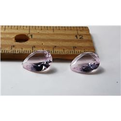 15 - LOT OF 2 MATCHED PINK AMETHYST