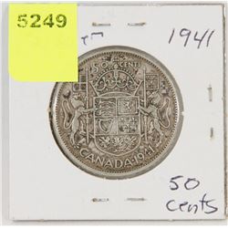 1941 CANADIAN SILVER 50 CENT PIECE
