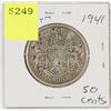 Image 1 : 1941 CANADIAN SILVER 50 CENT PIECE