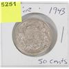 Image 1 : 1943 CANADIAN SILVER 50 CENT PIECE