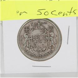 1946 CANADIAN SILVER 50 CENT PIECE