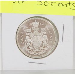 1962 CANADIAN SILVER 50 CENT PIECE