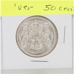 1958 CANADIAN SILVER 50 CENT PIECE