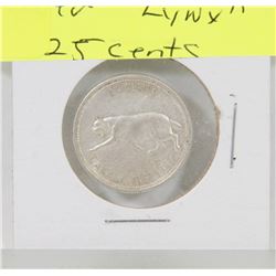 1967 CANADIAN CENTENNIAL SILVER LYNX 25 CENT PIECE
