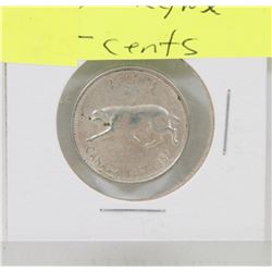1967 CANADIAN CENTENNIAL SILVER LYNX 25 CENT PIECE