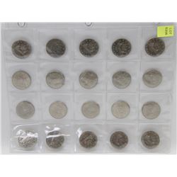 LOT OF 20 CANADIAN DOLLAR COINS