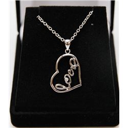 .10CT DIAMOND HEART SIDE LOVE NECKLACE